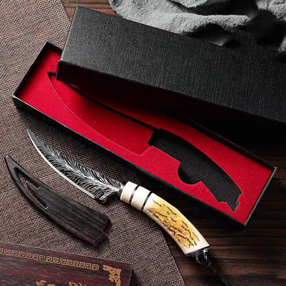 Premium Damascus Boning Knife With Protective Cover High Hardness Kitchen Knife 1