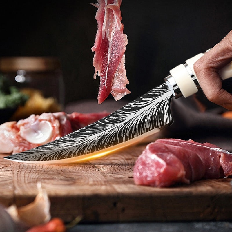 Premium Damascus Boning Knife With Protective Cover High Hardness Kitchen Knife 2