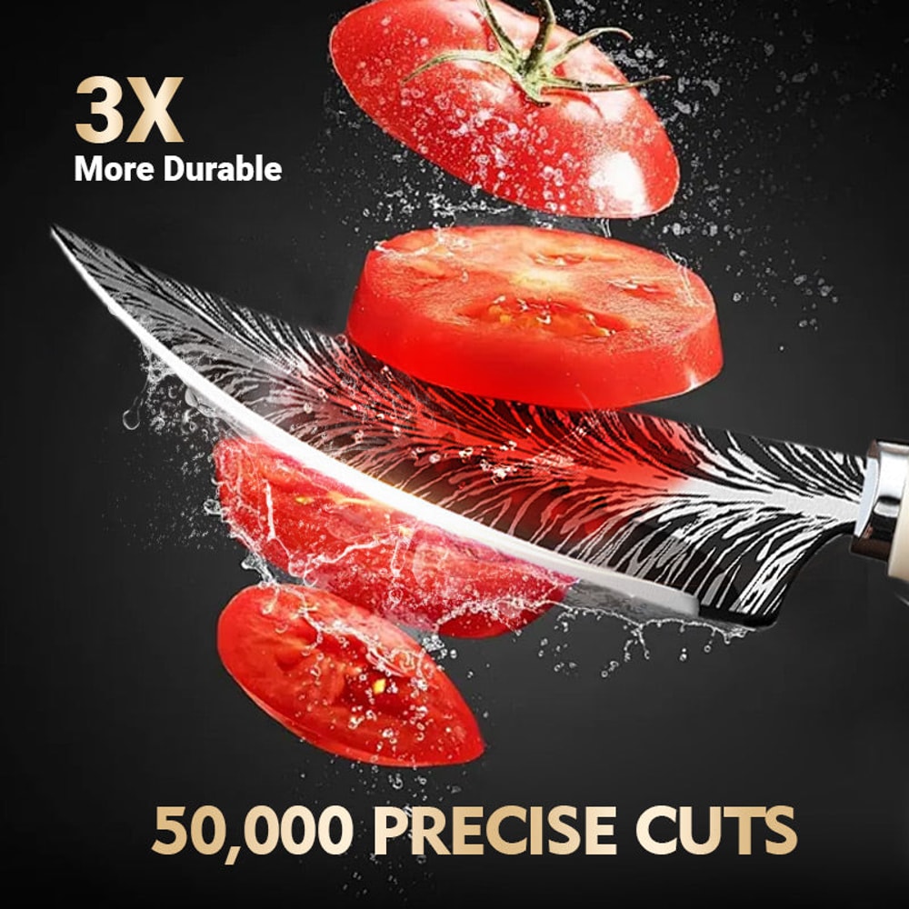 Premium Damascus Boning Knife With Protective Cover High Hardness Kitchen Knife 4