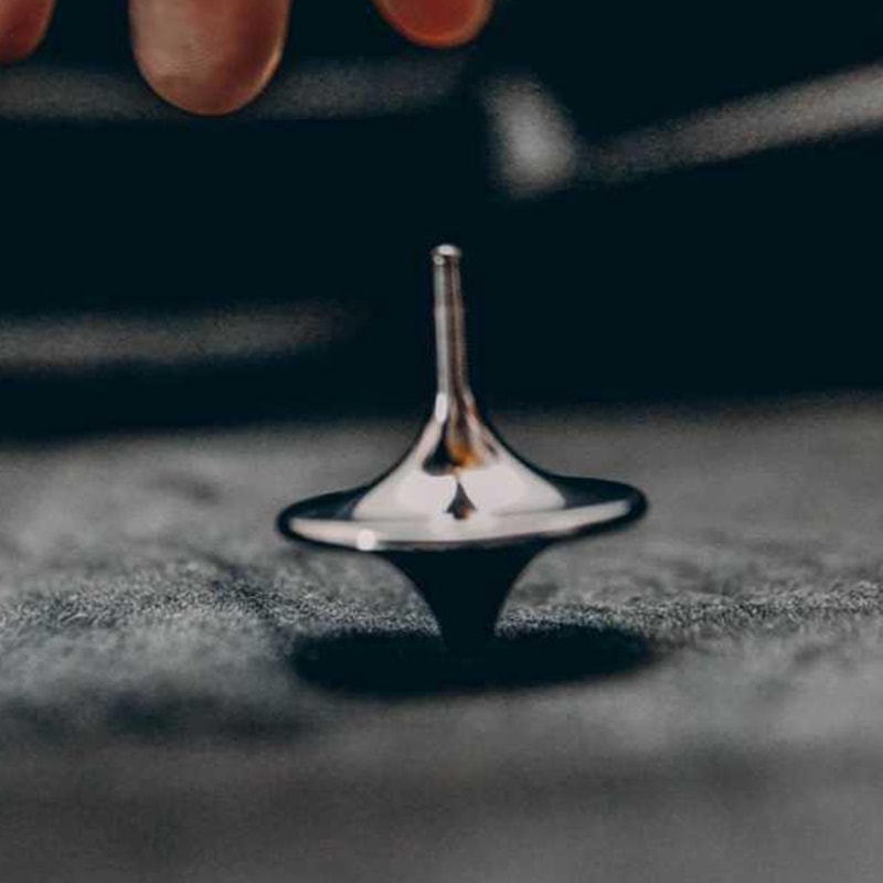 Metal Totem Spinning Top Fidget Toy for Stress Relief