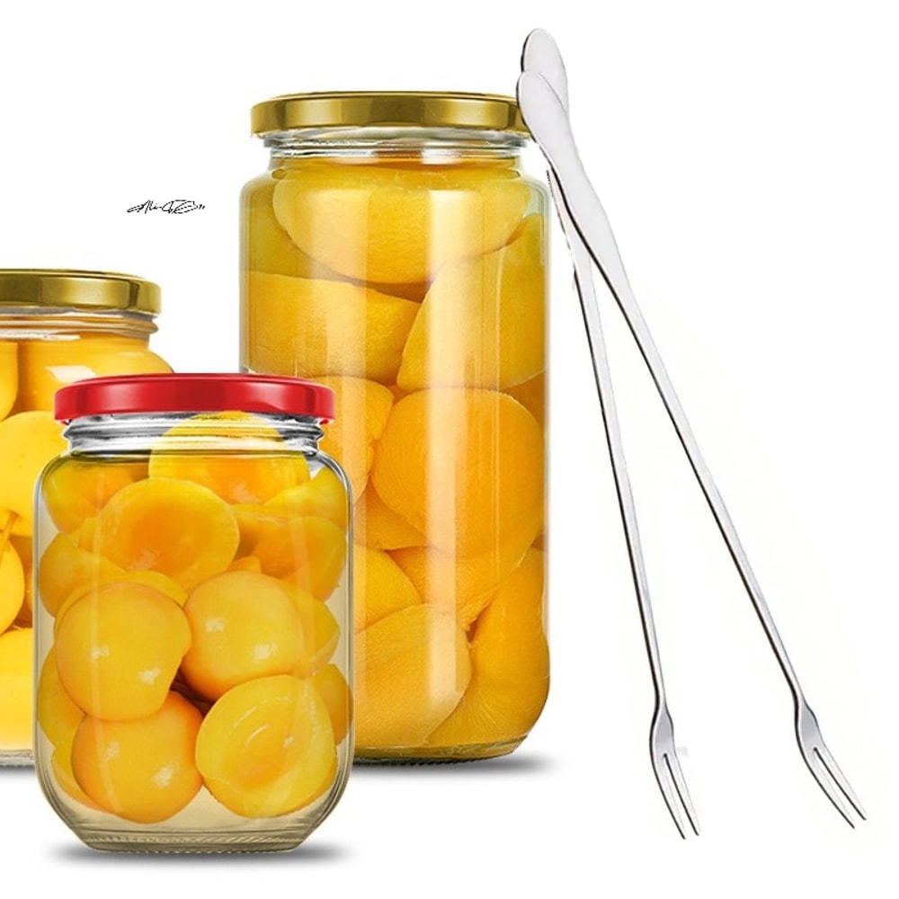 Stainless Steel Pickle Fork and Spoon Set Long Handle Jar Grabber
