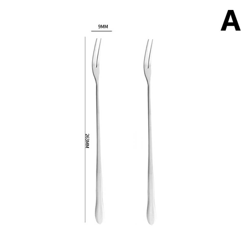 Stainless Steel Pickle Fork and Spoon Set Long Handle Jar Grabber