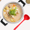 Silicone Soup Ladle Heat Resistant Nonstick Long Handle Serving Spoon
