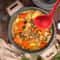 Silicone Soup Ladle Heat Resistant Nonstick Long Handle Serving Spoon