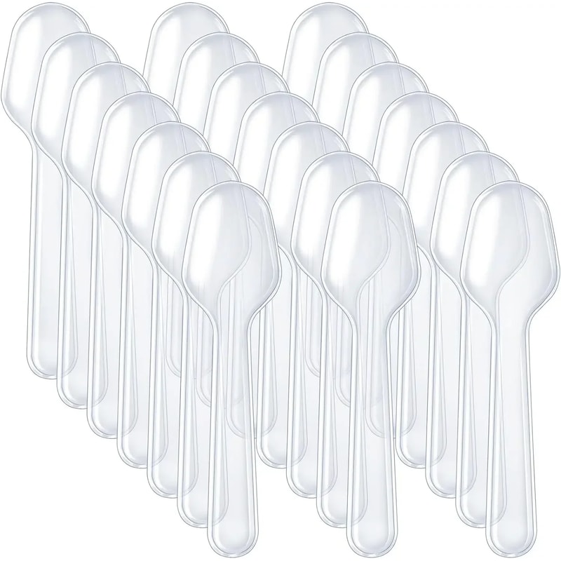 Mini Ice Cream Spoons Disposable Dessert Spoons For Parties 1