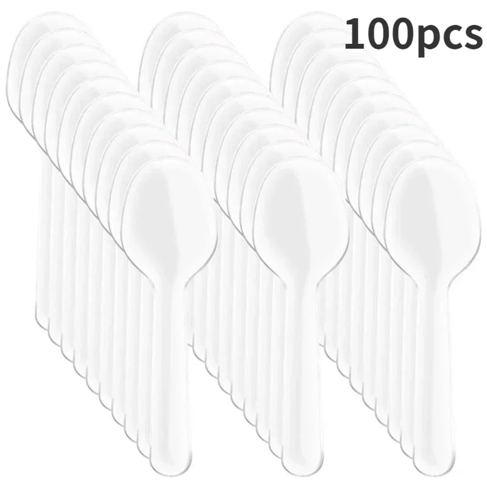 Mini Ice Cream Spoons Disposable Dessert Spoons For Parties 0