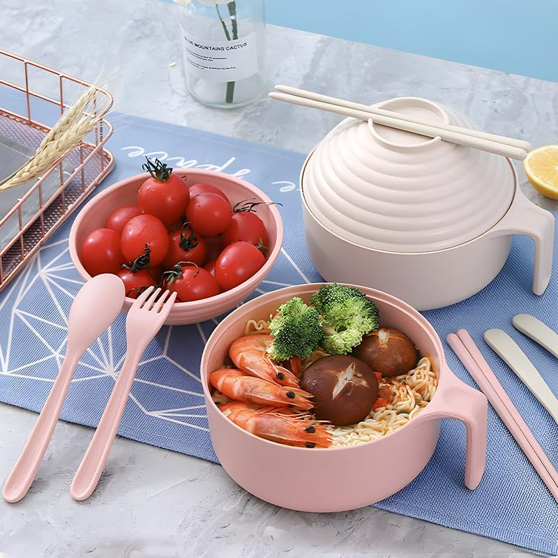 Microwave Ramen Bowl Set With Lid And Chopsticks 1