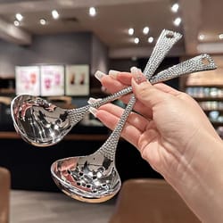 stainless steel soup spoon large capacity deep rice spoon