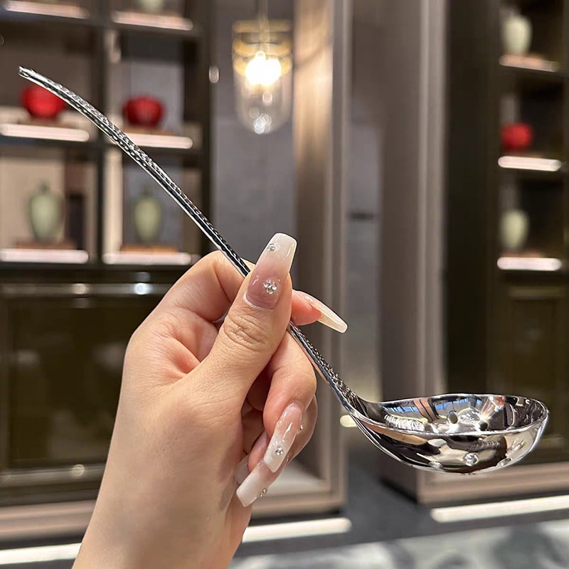 Stainless Steel Soup Spoon Large Capacity Deep Rice Spoon