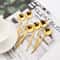 Gold Coffee Spoons Stainless Steel Teaspoons Dessert Spoon Set