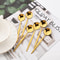 Gold Coffee Spoons Stainless Steel Teaspoons Dessert Spoon Set
