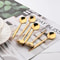 Gold Coffee Spoons Stainless Steel Teaspoons Dessert Spoon Set
