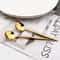 Gold Coffee Spoons Stainless Steel Teaspoons Dessert Spoon Set