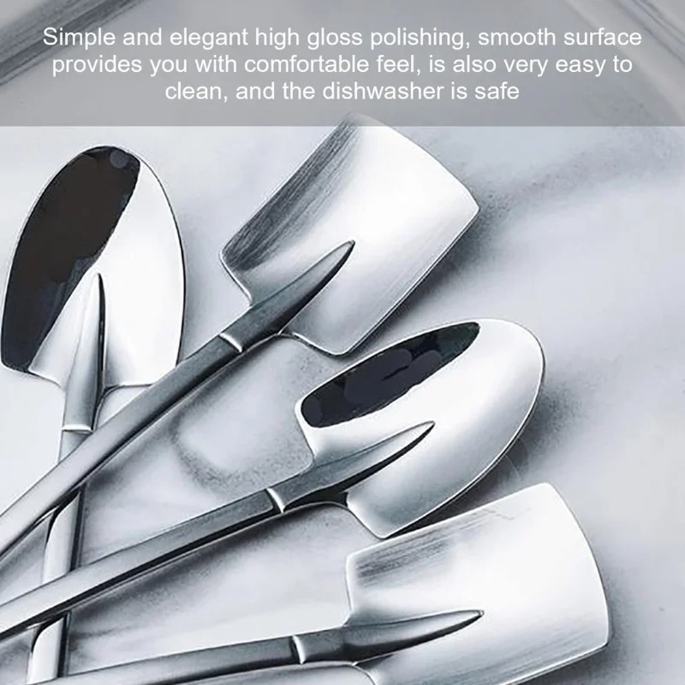 Mini Shovel Spoons Stainless Steel Coffee and Dessert Spoon Set
