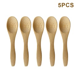 bamboo honey spoon set natural wooden teaspoons for honey coffee and condiments