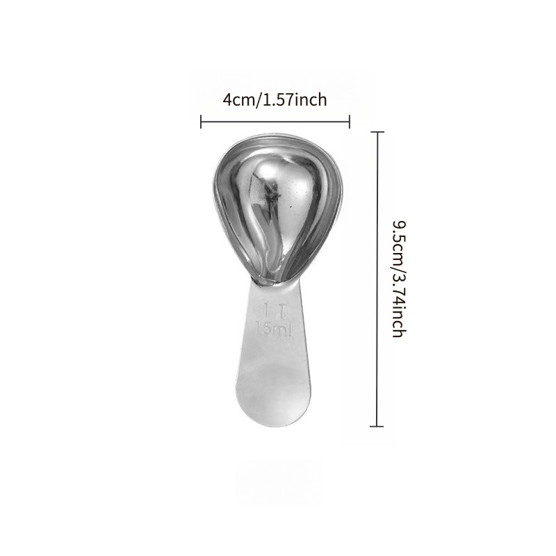 Stainless Steel Coffee Spoon Short Handle Graduated Measuring Scoop