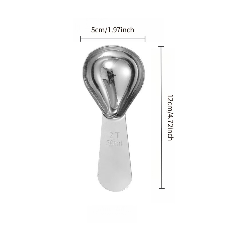 Stainless Steel Coffee Spoon Short Handle Graduated Measuring Scoop