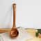 Premium Nanmu Long Handle Wooden Soup Spoon for Cooking and Serving