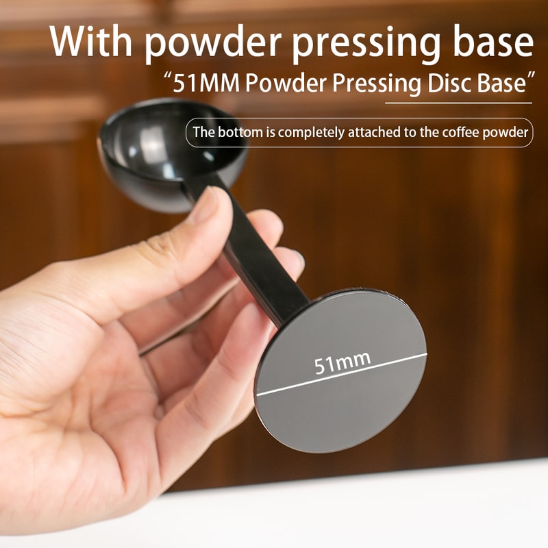 Long Handled Coffee Measuring & Tamping Spoon for Grounds and Powders
