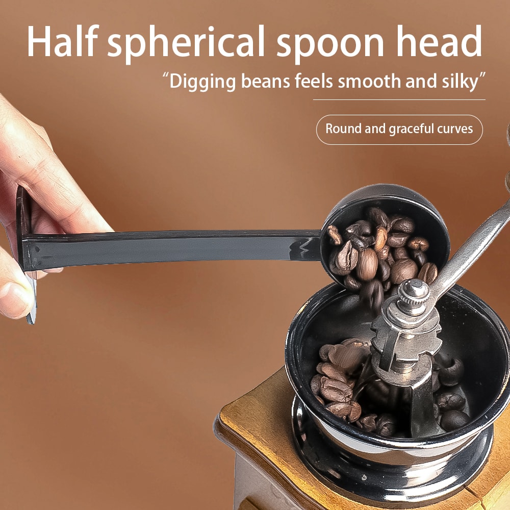 Long Handled Coffee Measuring & Tamping Spoon for Grounds and Powders