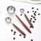 Walnut Handle Stainless Steel Coffee Scoop Long Measuring Spoon 2