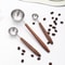 Walnut Handle Stainless Steel Coffee Scoop Long Measuring Spoon 2