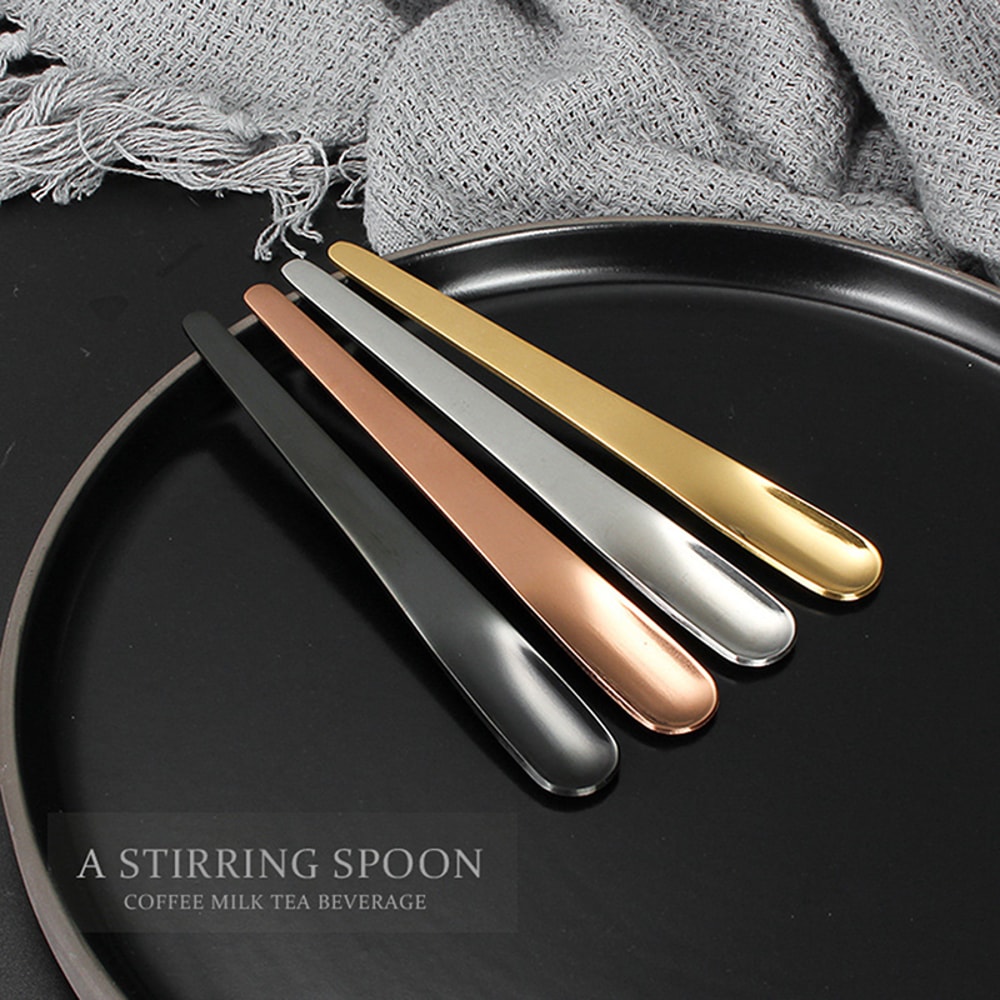 Stainless Steel Coffee Spoon for Dessert, Ice Cream and Bar Mixing