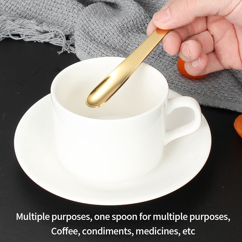 Stainless Steel Coffee Spoon for Dessert, Ice Cream and Bar Mixing