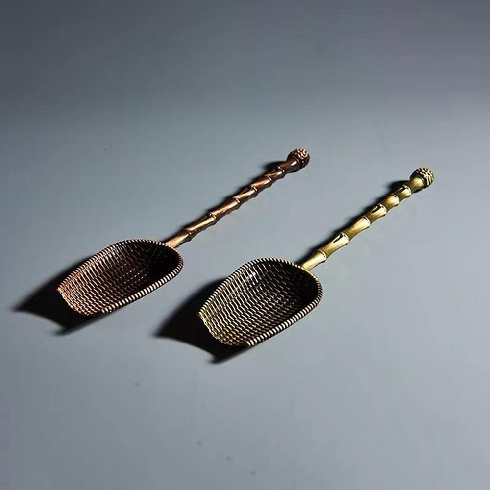 Premium Metal Tea Scoop Chinese Kung Fu Tea Ceremony Spoon 1