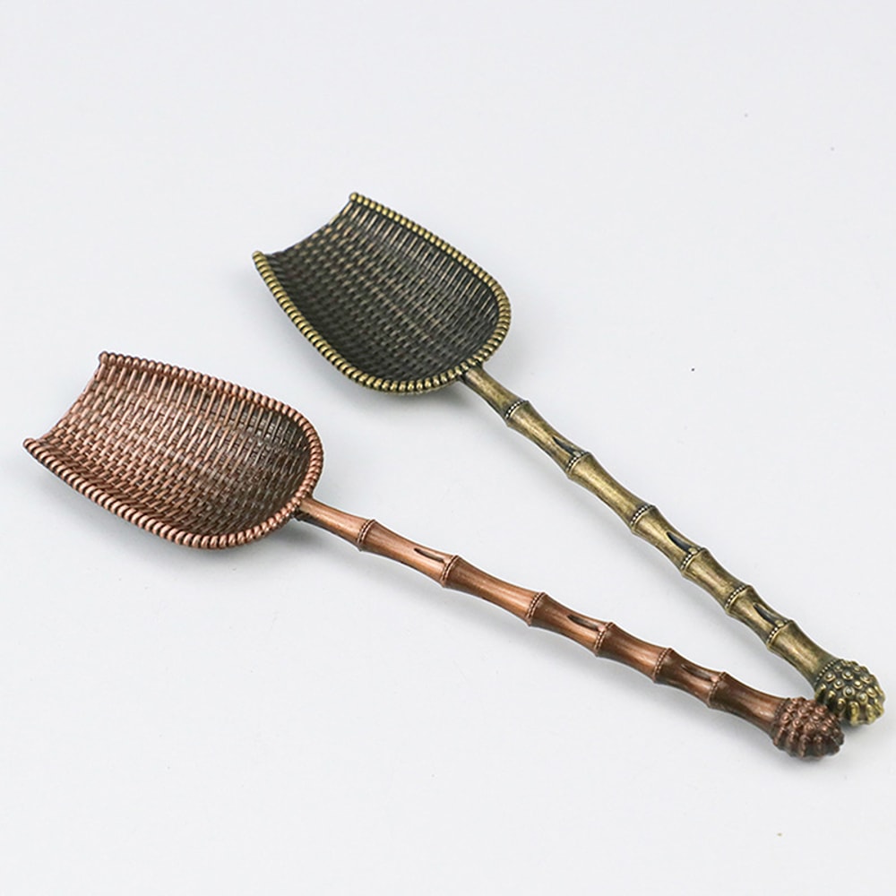 Premium Metal Tea Scoop Chinese Kung Fu Tea Ceremony Spoon 2