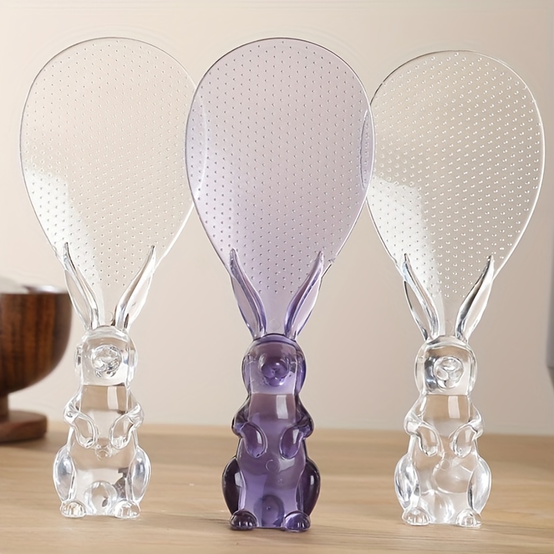 Crystal Rabbit Rice Spoon Standing Cartoon Rice Shovel For Electric Pots 2