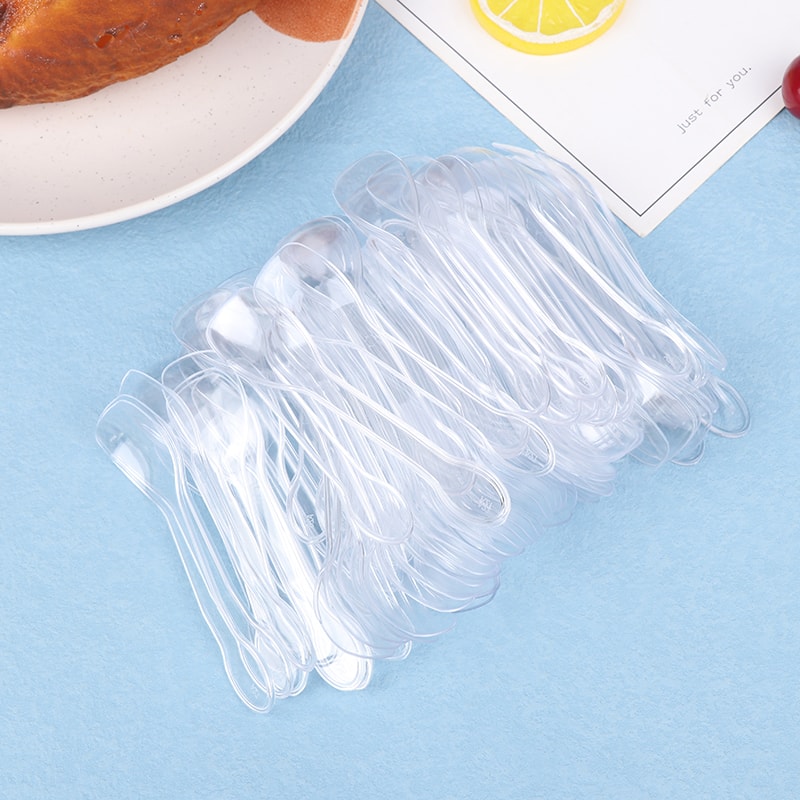 Mini Plastic Spoons For Desserts Ice Cream Party Supplies 4