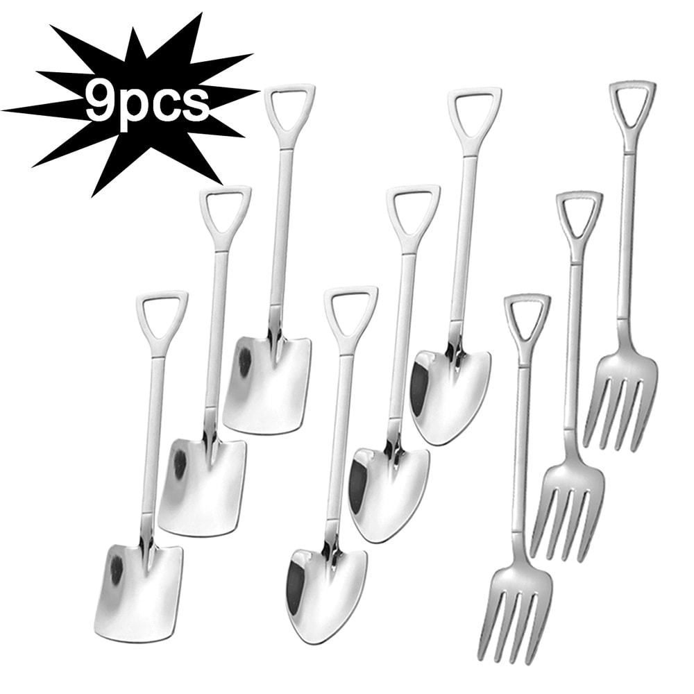 Stainless Steel Dessert & Fruit Fork Set Cake & Appetizer Utensils