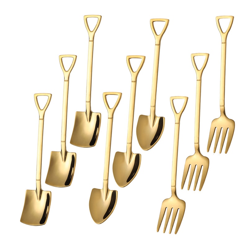 Stainless Steel Dessert & Fruit Fork Set Cake & Appetizer Utensils