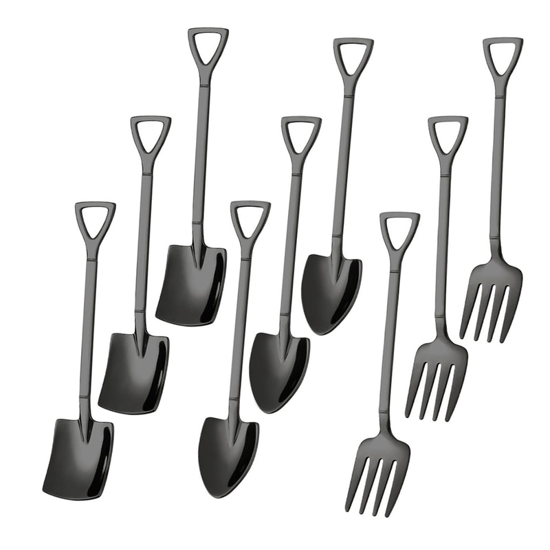 Stainless Steel Dessert & Fruit Fork Set Cake & Appetizer Utensils