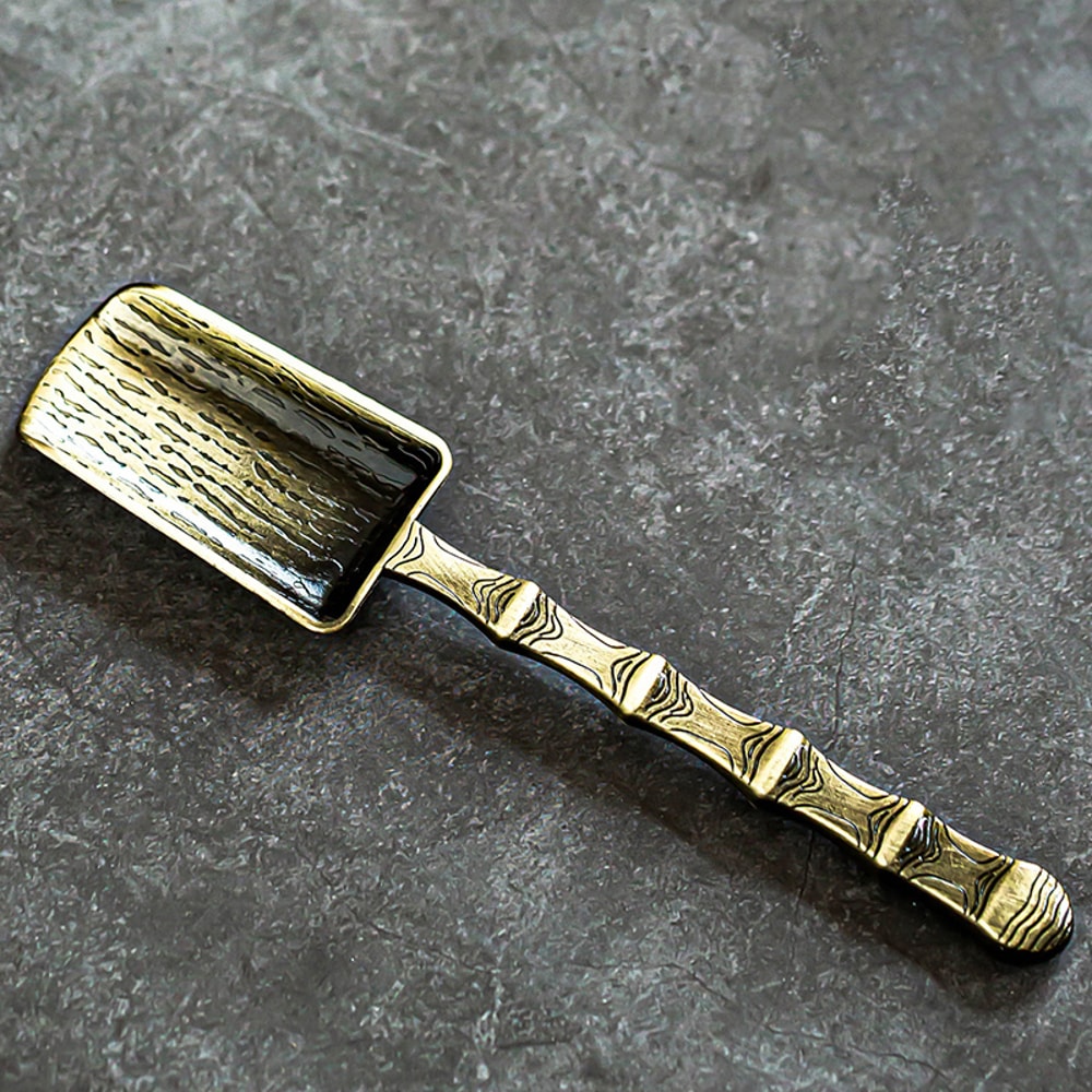 Premium Alloy Tea Scoop With Retro Cloud Texture Kung Fu Tea Tool 7