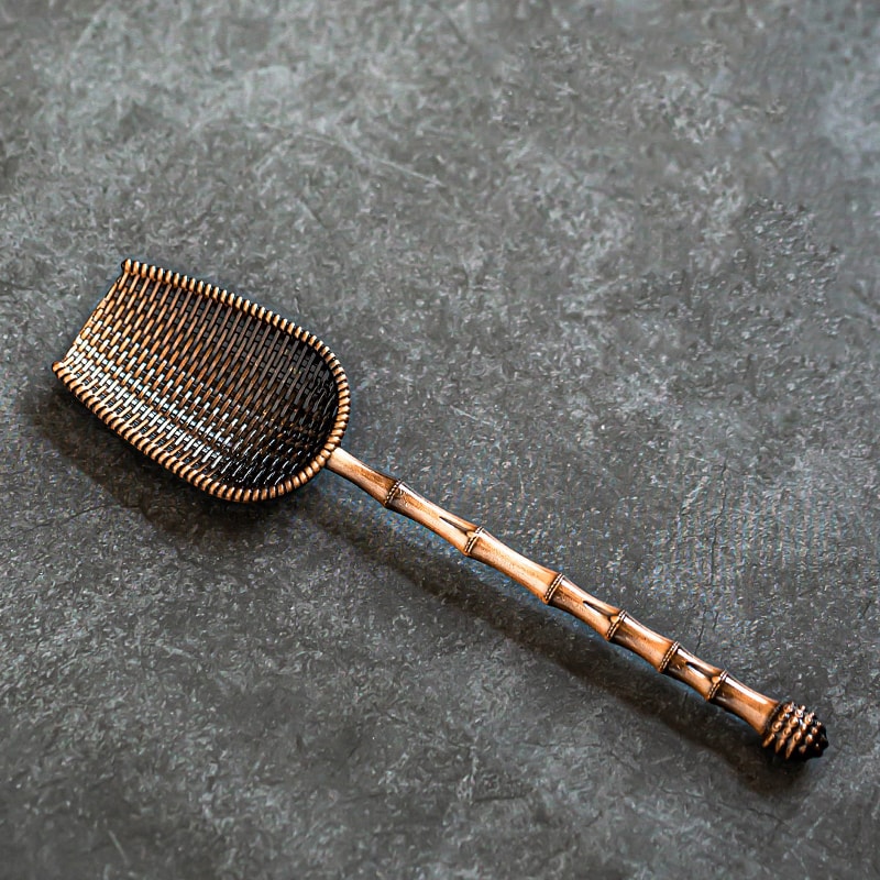 Premium Alloy Tea Scoop With Retro Cloud Texture Kung Fu Tea Tool 8