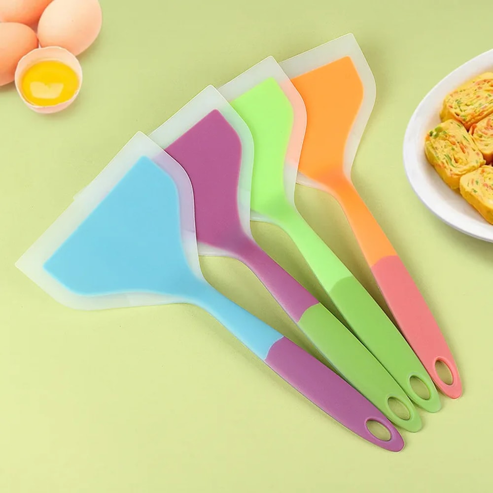 Non Stick Tamago Yaki Spatula Thick Silicone Egg Turner 2