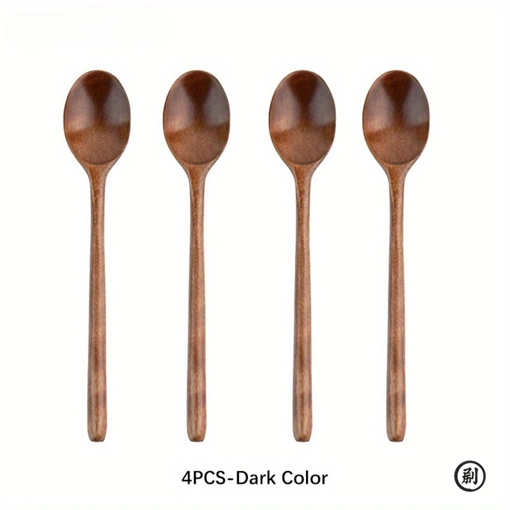 Wooden Kitchen Spoons Korean Style Natural Wood Tableware