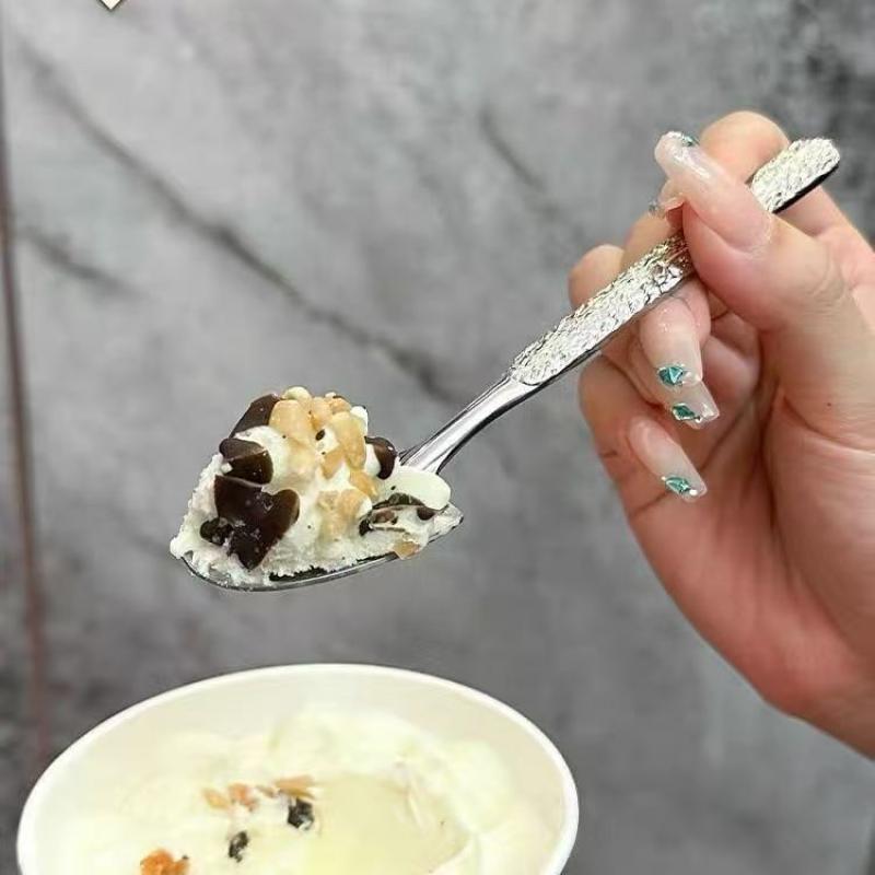 Premium Stainless Steel Dessert & Ice Cream Spoon Watermelon, Coffee, Cake