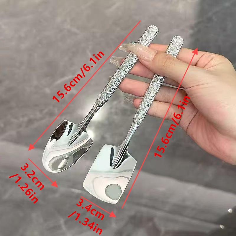 Premium Stainless Steel Dessert & Ice Cream Spoon Watermelon, Coffee, Cake