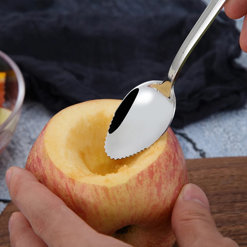 Serrated Grapefruit Spoon Stainless Steel Fruit Scoop Tableware 3