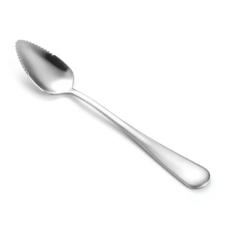Serrated Grapefruit Spoon Stainless Steel Fruit Scoop Tableware 4