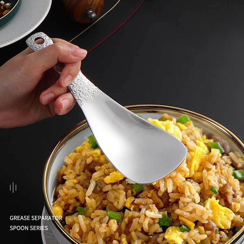 Premium Stainless Steel Rice Spoon Large Capacity Dining Shovel