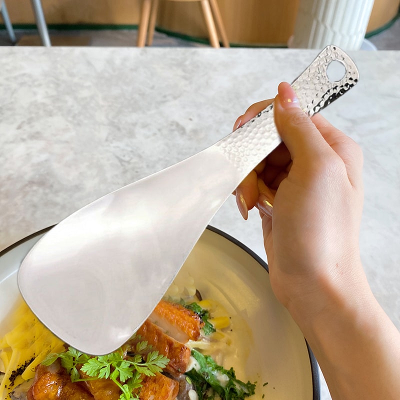 Premium Stainless Steel Rice Spoon Large Capacity Dining Shovel