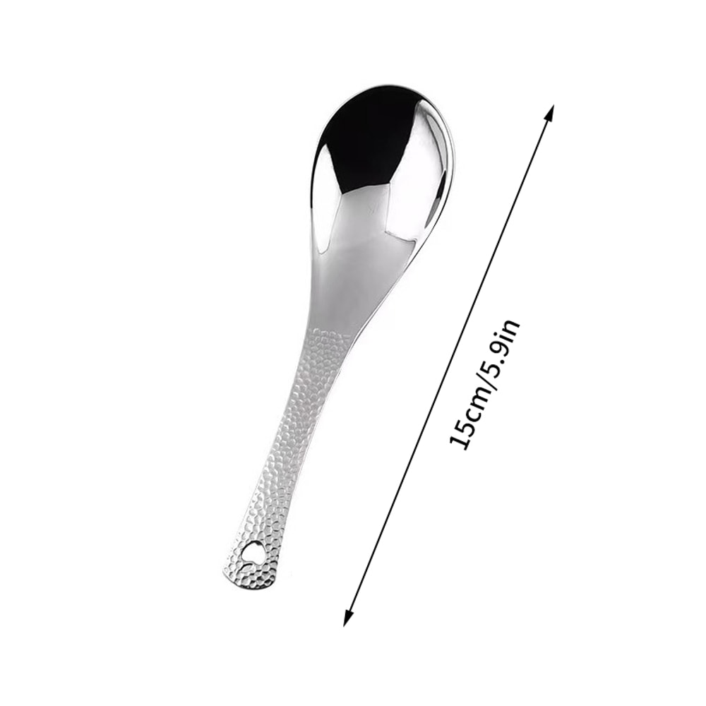 Premium Stainless Steel Soup Spoon Large Capacity Korean Tableware