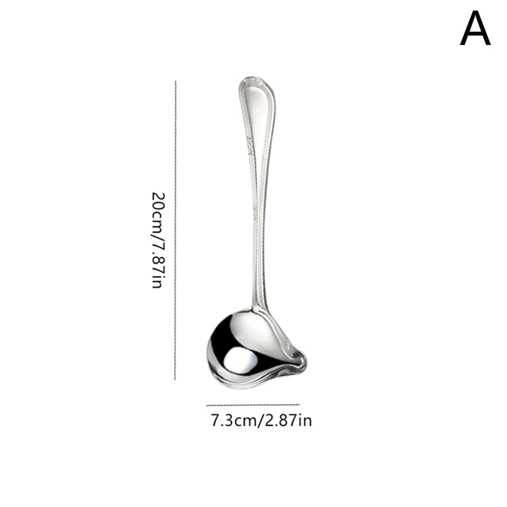 Premium Stainless Steel Soup Ladle With Long Handle Duck Mouth Design 4