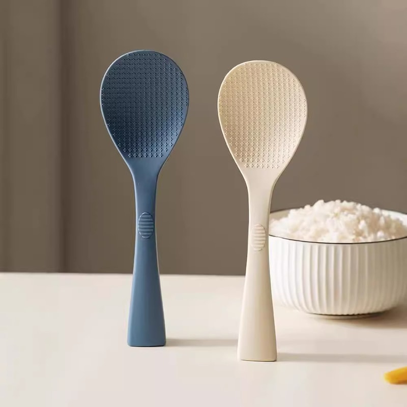 Integrated Heat Resistant Silicone Rice Spoon For Non Stick Cookware 5