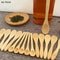 Premium Wooden Coffee Dessert Spoon Set Bamboo Teaspoon Honey Scoop 1