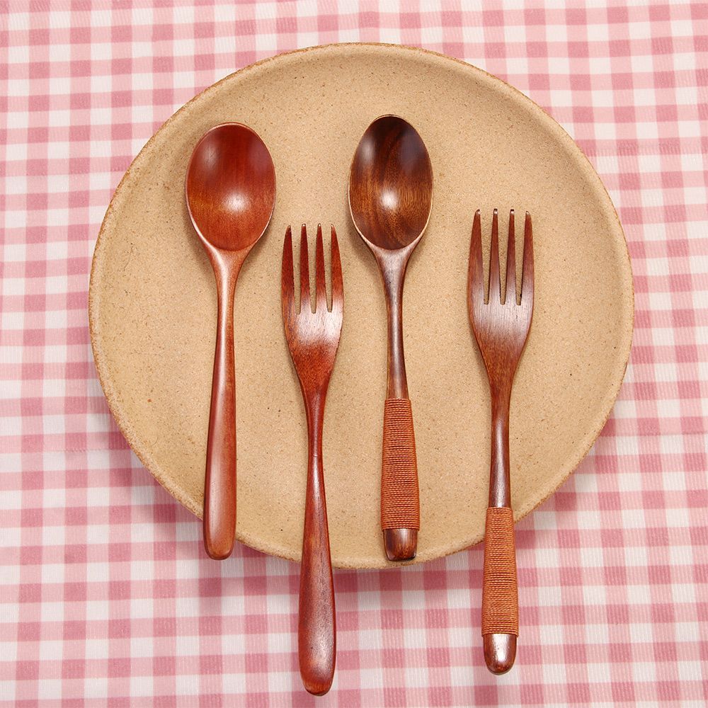 Premium Wooden Spoon & Fork Dinnerware Set for Home & Gifts